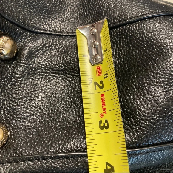 PRADA Leather Boho Half Moon Gold Metal Hardware and Zipper Tassel Shoulder Bag - Picture 11 of 15